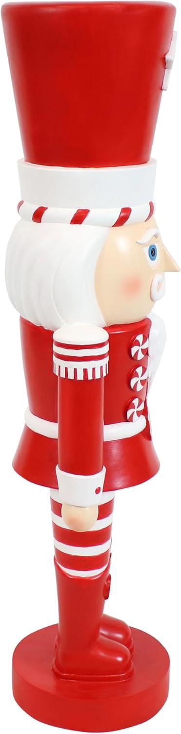 Sunnydaze Alfonso the Noble Large Nutcracker Statue - Red/White - 36"