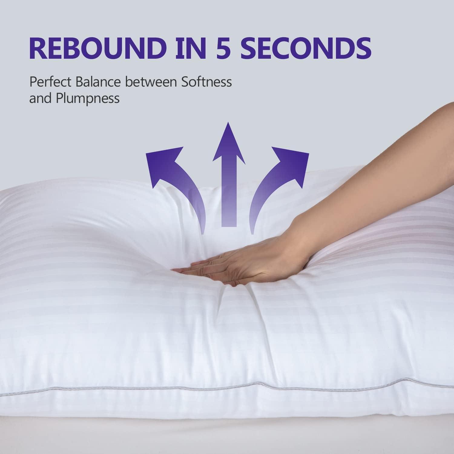 Queen Size White Cotton Down Alternative Pillows Set