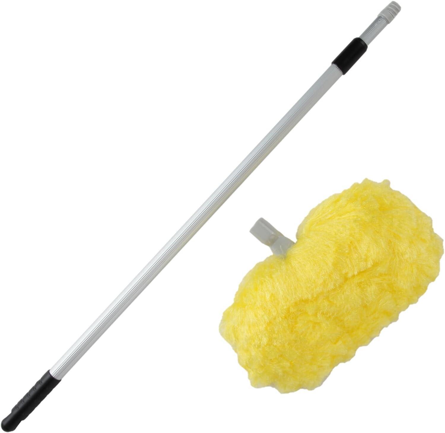 The Lakeside Collection Telescopic Duster with Yellow Brush Head for the Ceiling and High Fixtures