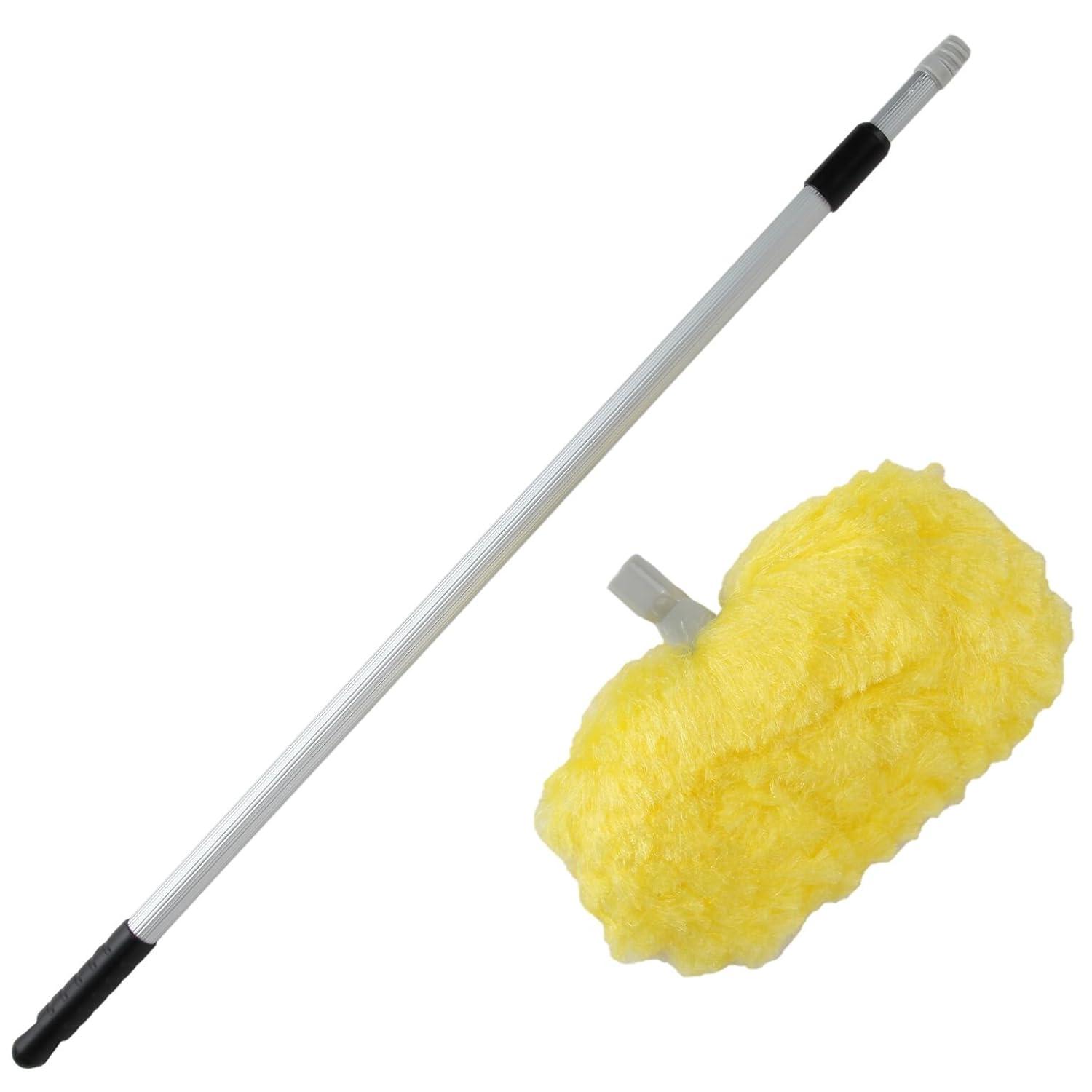 The Lakeside Collection Telescopic Duster with Yellow Brush Head for the Ceiling and High Fixtures