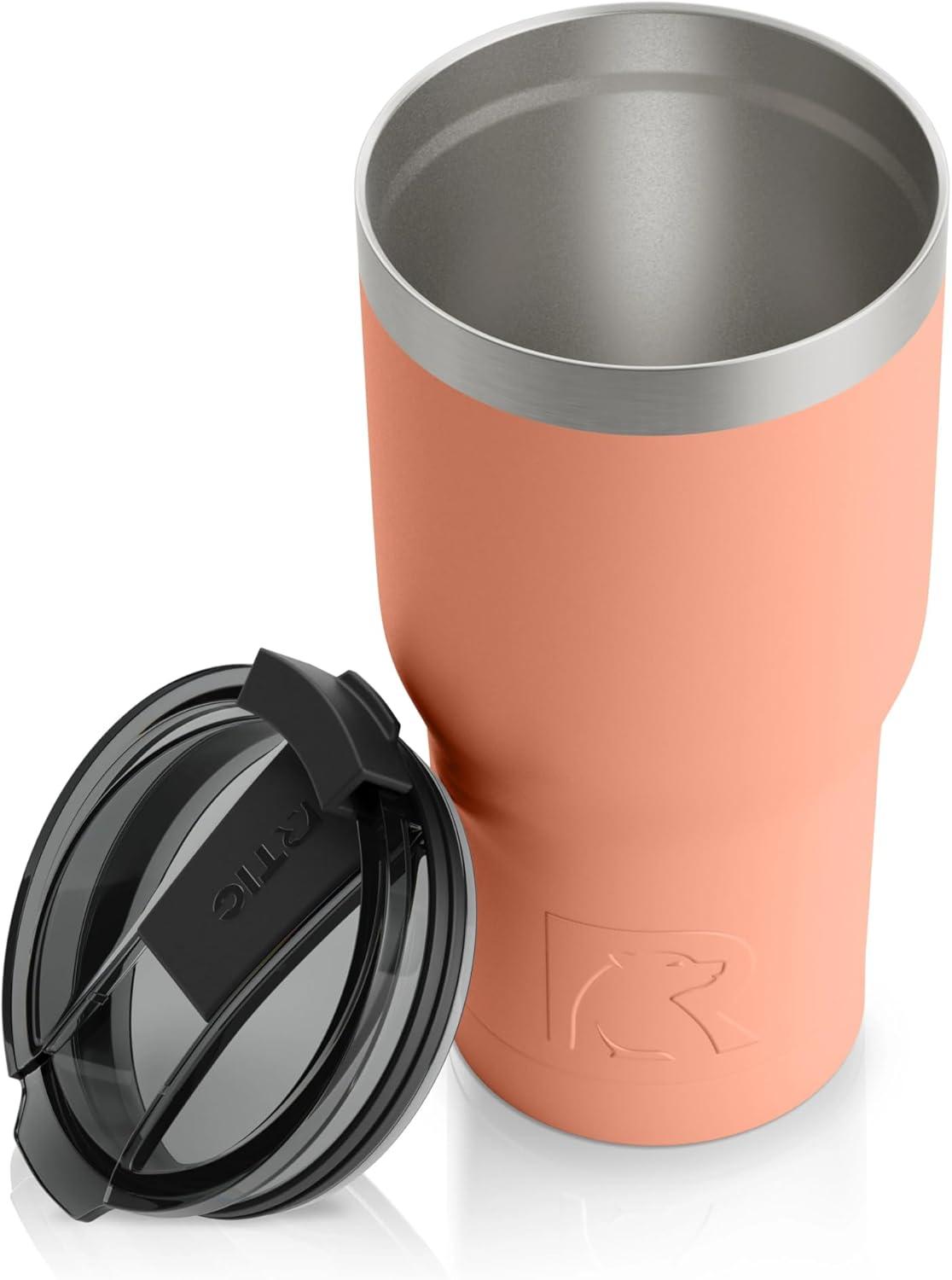 Salmon Orange 20oz Stainless Steel Insulated Travel Tumbler with Lid