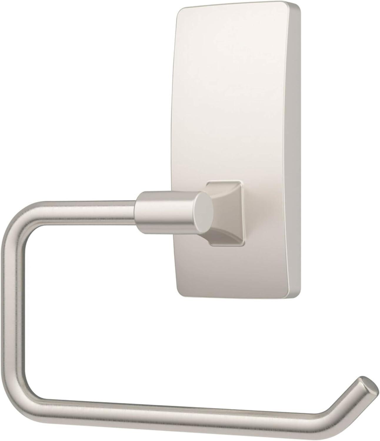 Command Bath Satin Nickel Toilet Paper Holder, 1 Toilet Paper Holder, 2 Strips