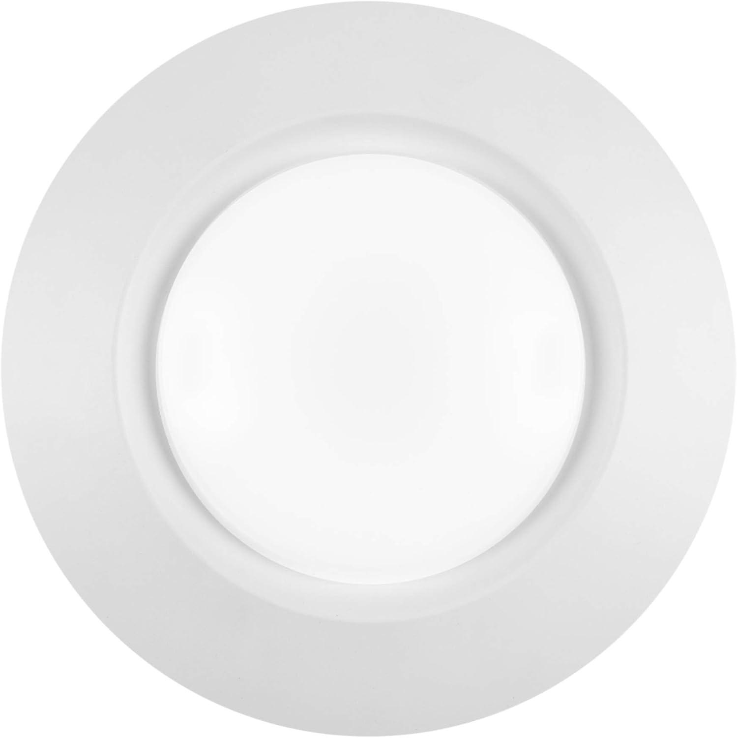 WAC Lighting 1-Light 3000K Energy Star Aluminum Flush Mount in White (Set of 4)