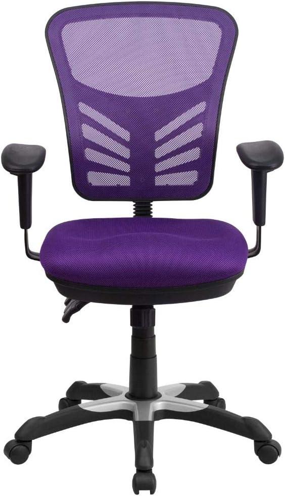 Flash Furniture Mid-Back Mesh Multifunction Executive Swivel Ergonomic Office Chair with Adjustable Arms