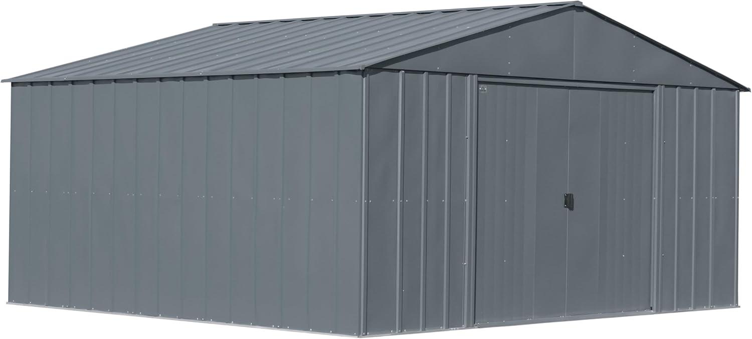 Charcoal Gray 14' x 12' Steel Storage Shed