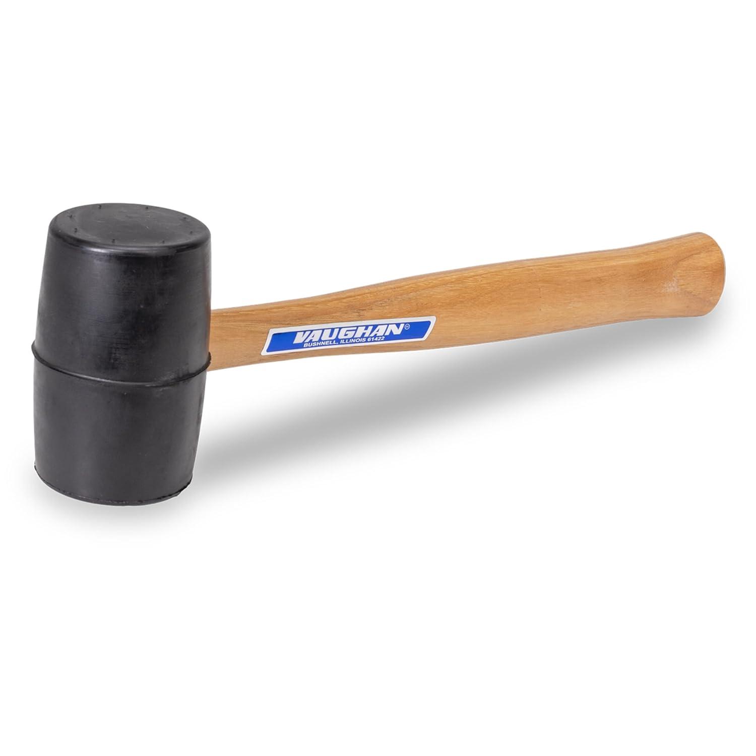 Vaughan 20 oz Black Solid Rubber Mallet