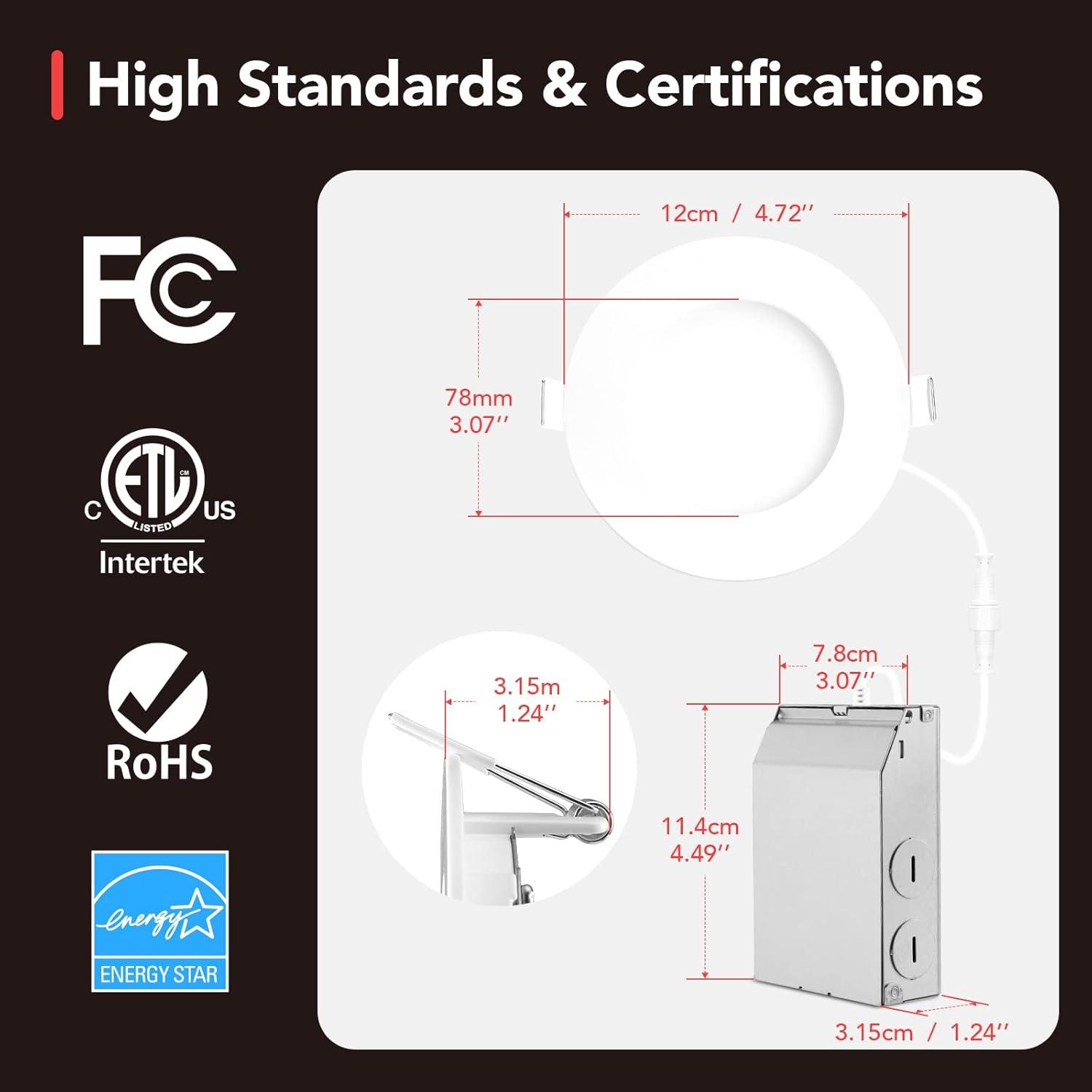 4-Inch White Aluminum LED Recessed Lighting Pack