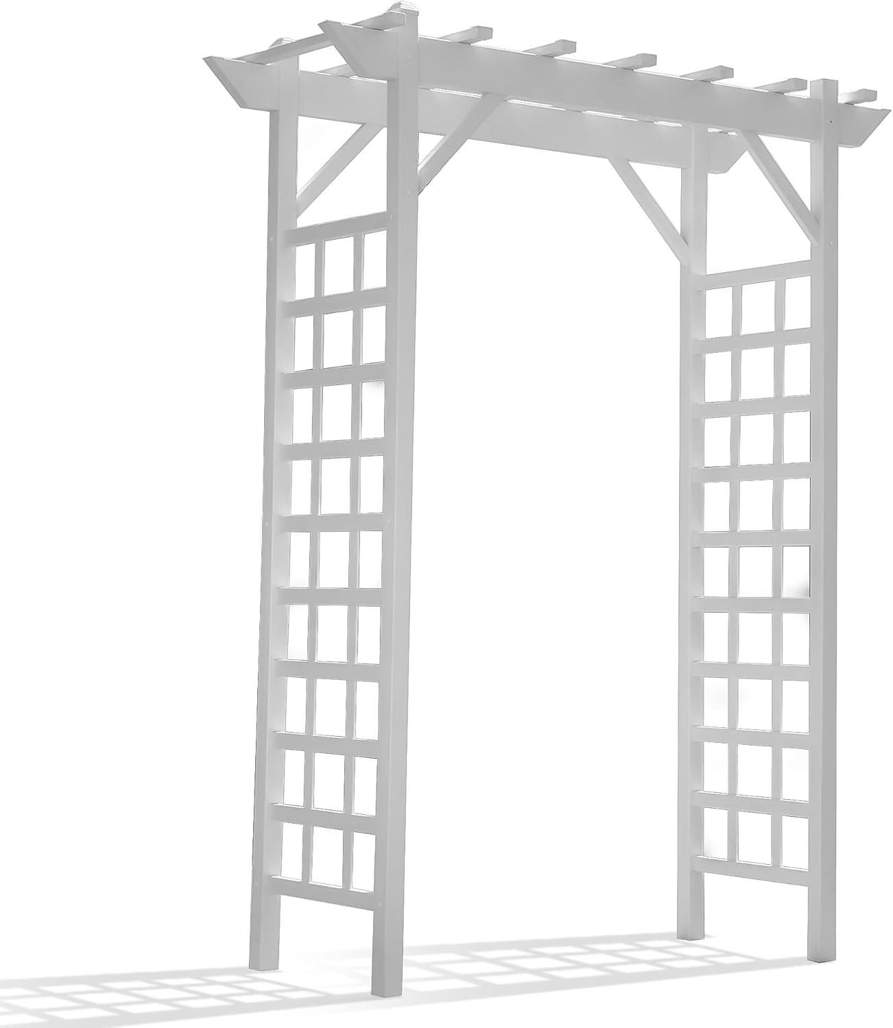 Dura-Trel Providence 28'' W x 64'' D Polyvinyl Chloride (PVC) Arbor in White