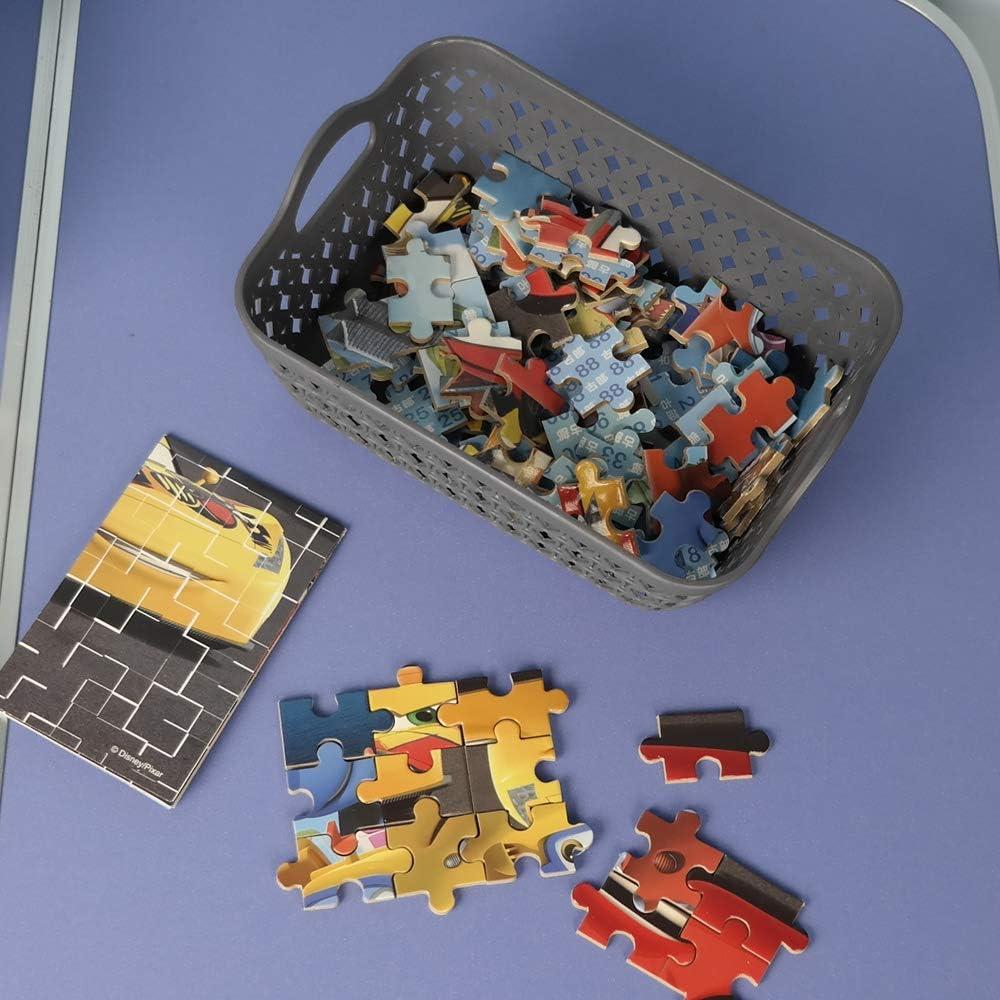 Mini Grey Plastic Storage Basket Tray Set, 12-Pack