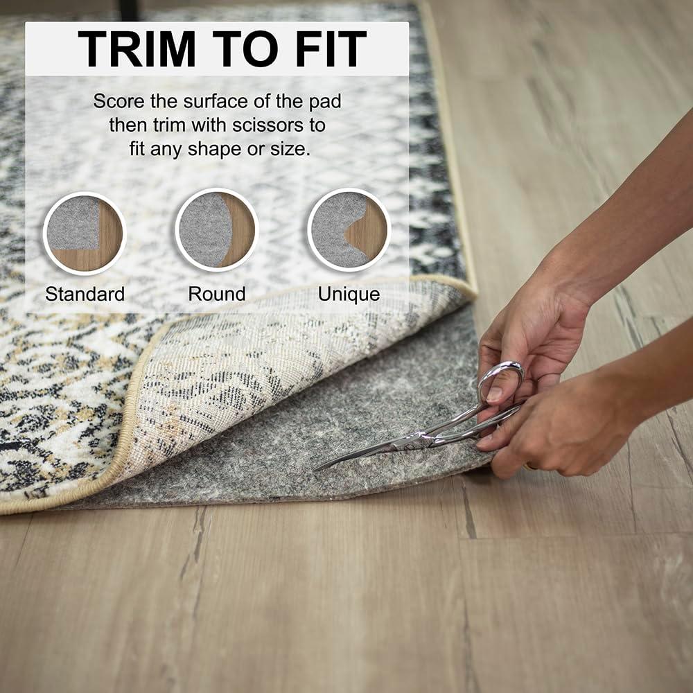 Dual Surface Non-Slip 9'x12' Rug Pad with Cushioned Comfort