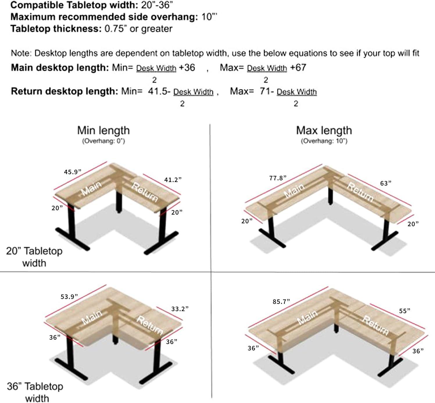 White Electric Multi-Motor Height Adjustable Corner Desk Frame