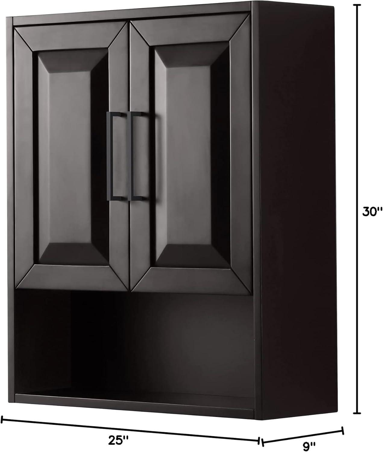 Wyndham Collection Wcv2525wc Daria 30" Mdf Wall Mounted Bathroom Cabinet - Dark Espresso /