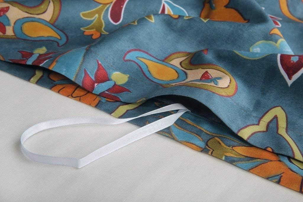 Eikei Home Damask Medallion Luxury Duvet Quilt Cover Boho Paisley Print Bedding Set 400 Thread Count Egyptian Cotton Sateen Vibrant Bohemian Pattern (Spanish Tile, Queen)