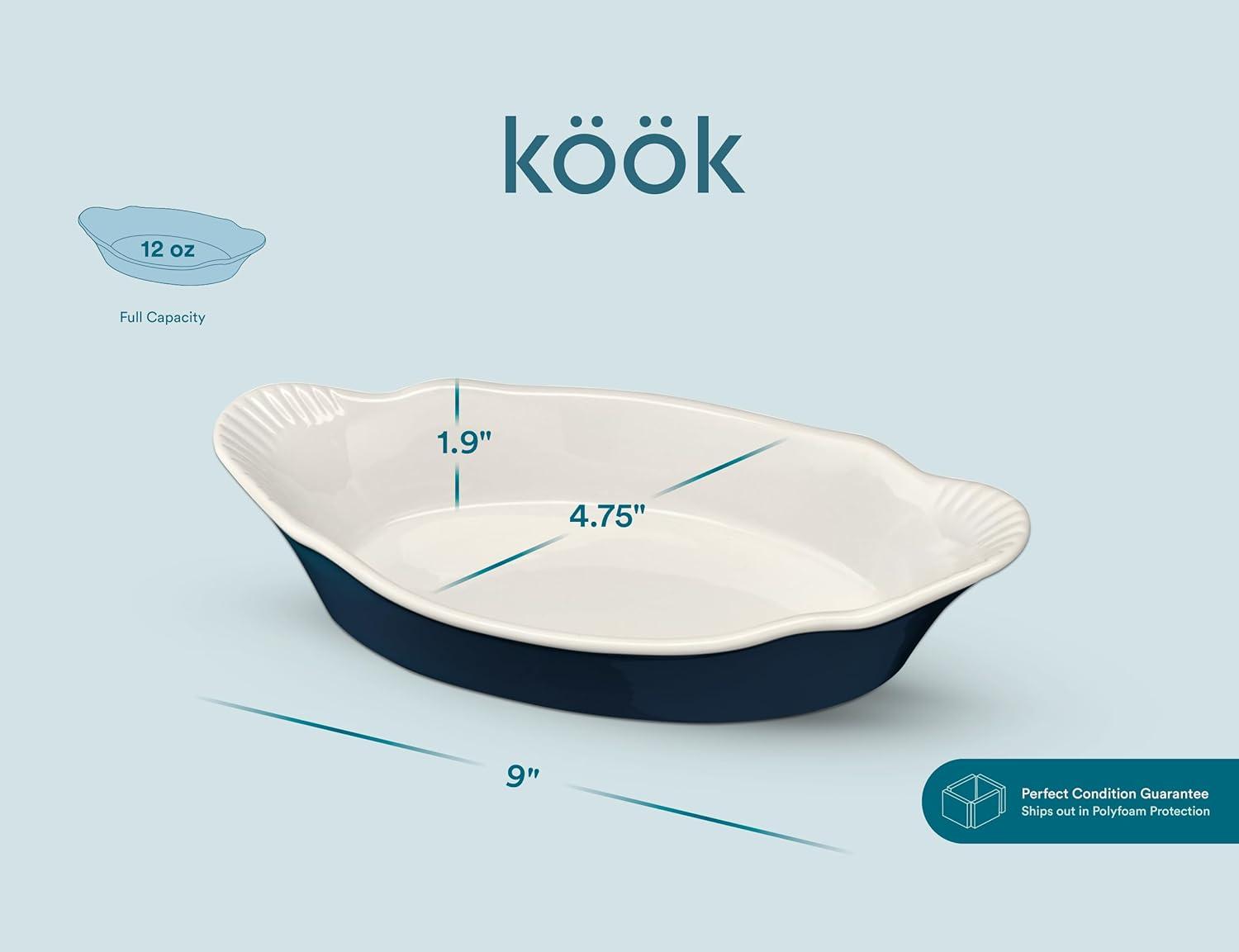 kook Kook 6 Piece Non-Stick Ceramic Bakeware Set (Set of 6)
