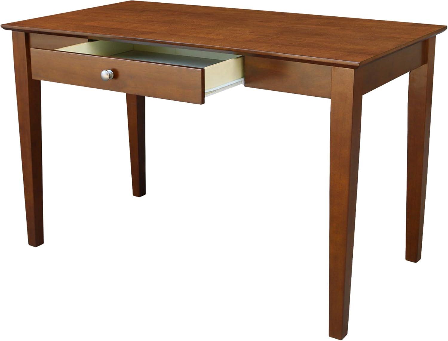Basic Size Desk with Drawer and Chair Brown - International Concepts
