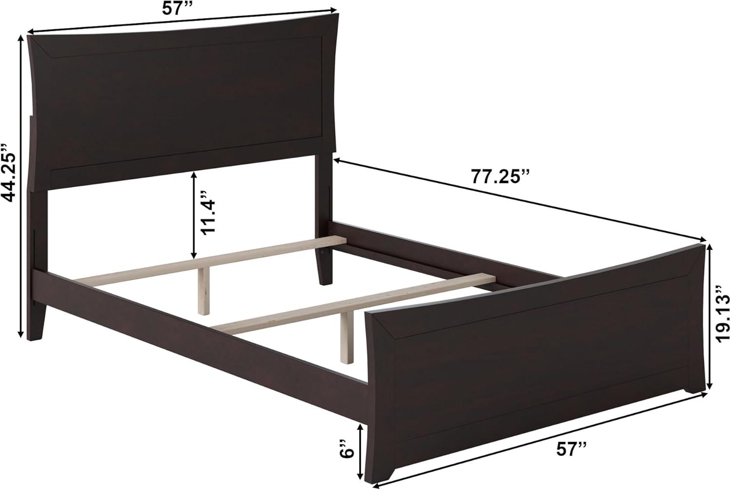 Metro Low Profile Solid Wood Platform Bed with Matching Footboard