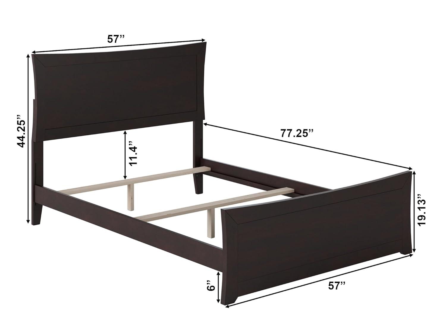 Metro Low Profile Solid Wood Platform Bed with Matching Footboard