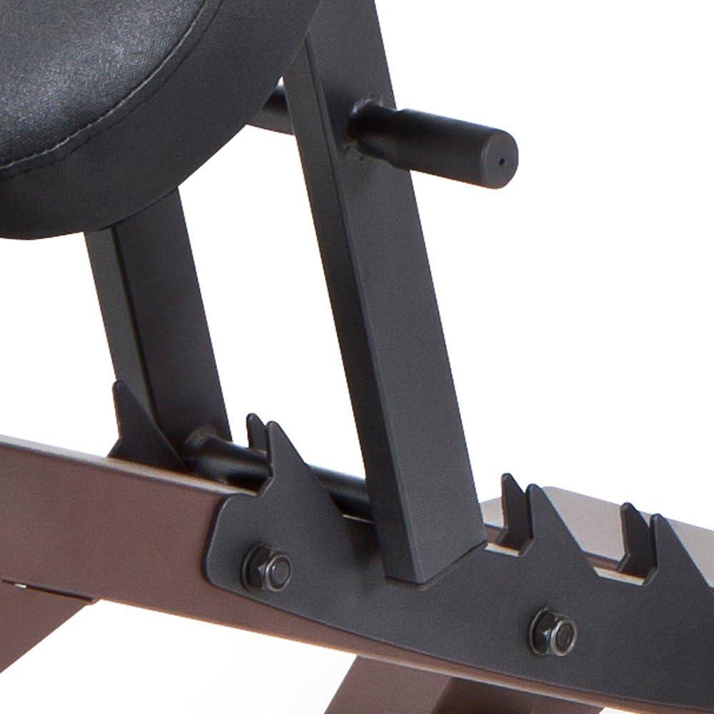 Deluxe 6-Position Black-Brown Utility Weight Bench with Vinyl Padding