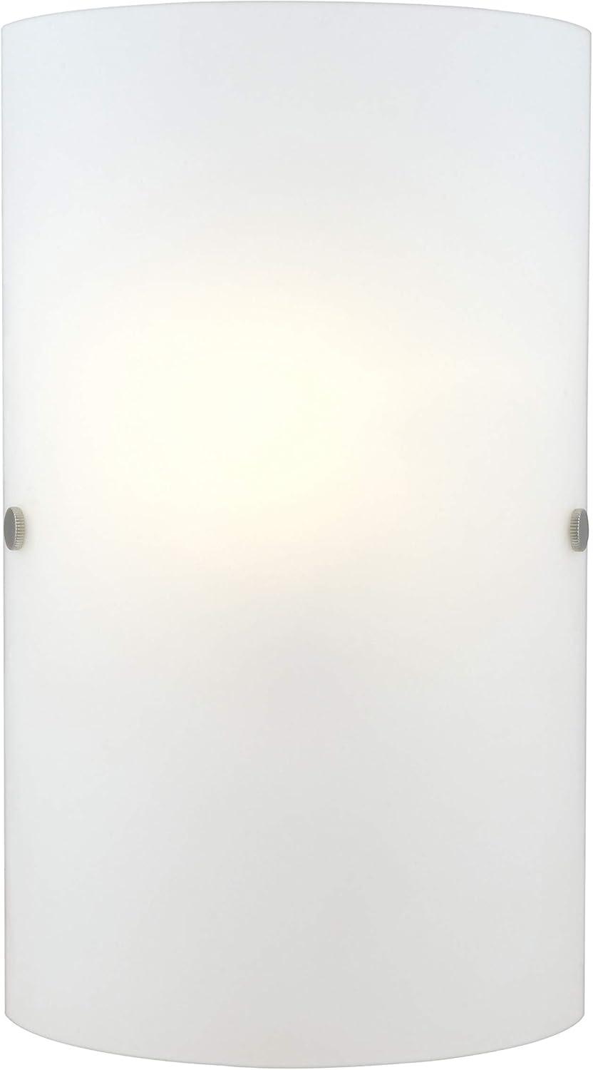 Troy 3 Minimalist Matte Nickel Wall Sconce with Frosted Glass