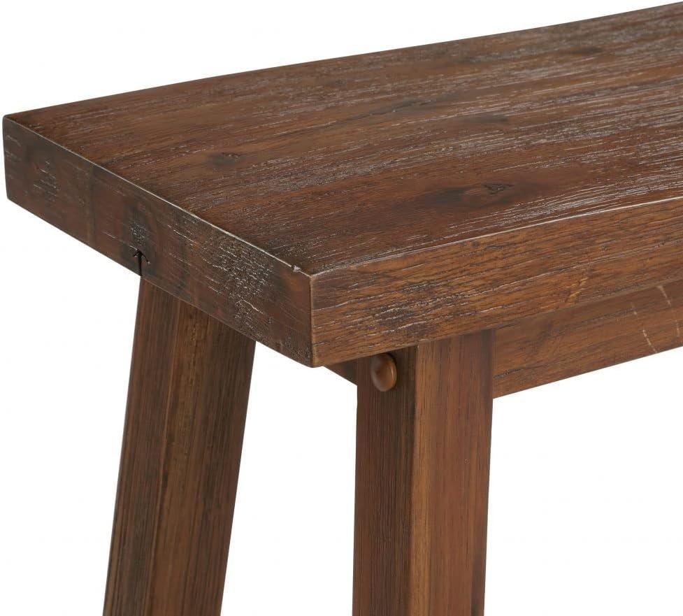 Boraam Wood Sonoma Backless Dining Bench - Chestnut Wire-Brush Finish