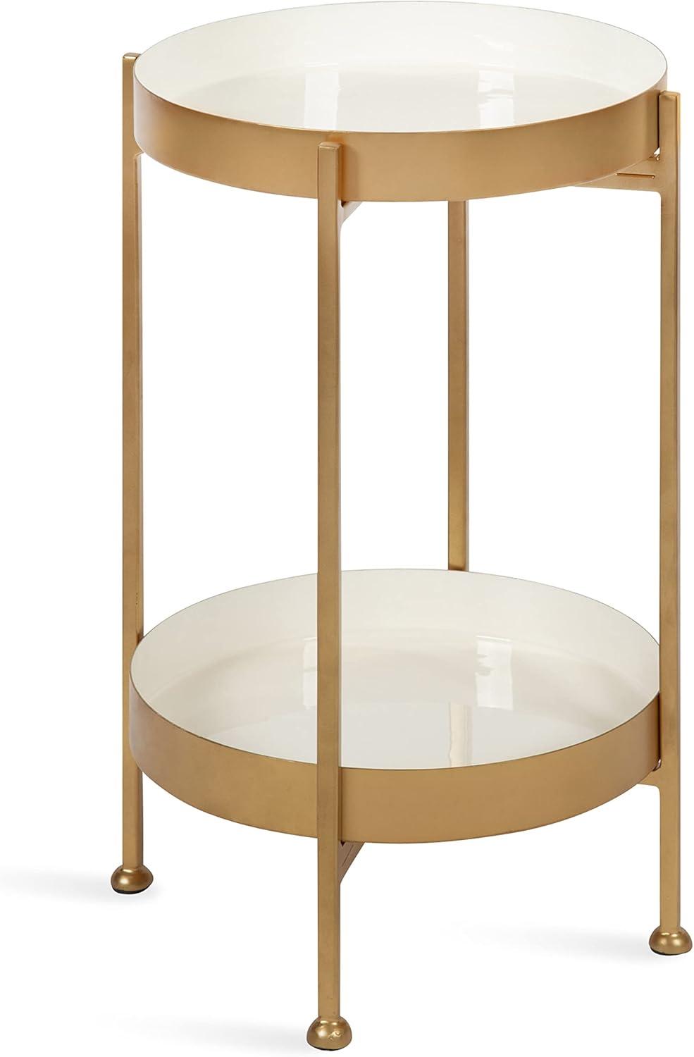 Kate and Laurel Nira Two-Tiered Metal Side Table