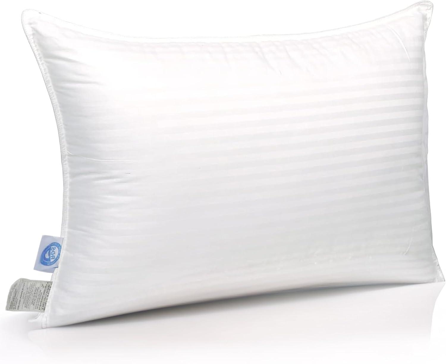 East Coast Bedding Cozy Dream Firm Goose Feather Down Pillow Support Standard Size Pack of 1