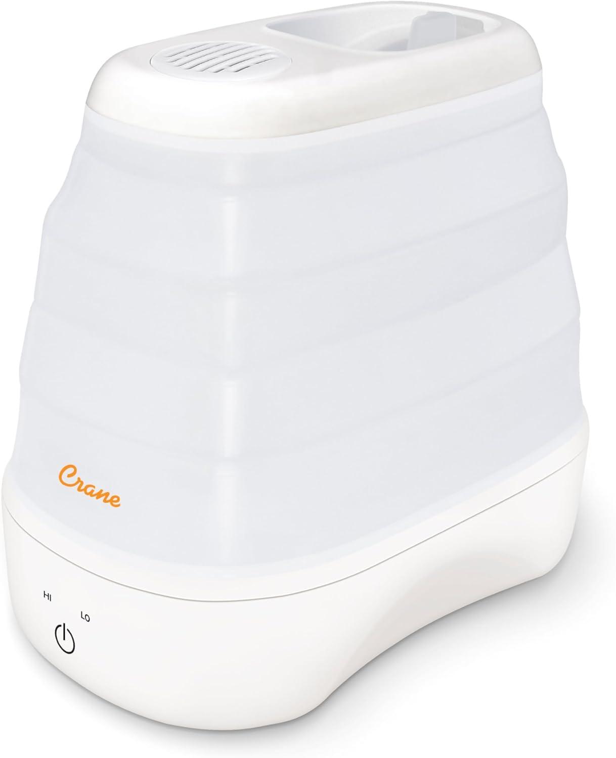 Crane USA 1 Gal. Warm Mist Collapsible Humidifier, White, Top Fill, for Medium Rooms Up to 500 sq. ft.