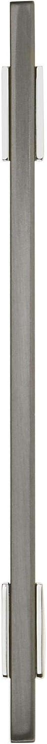 Amerock Urbanite 6-5/16 inch (160mm) Center-to-Center Polished Chrome/Black Chrome Cabinet Pull