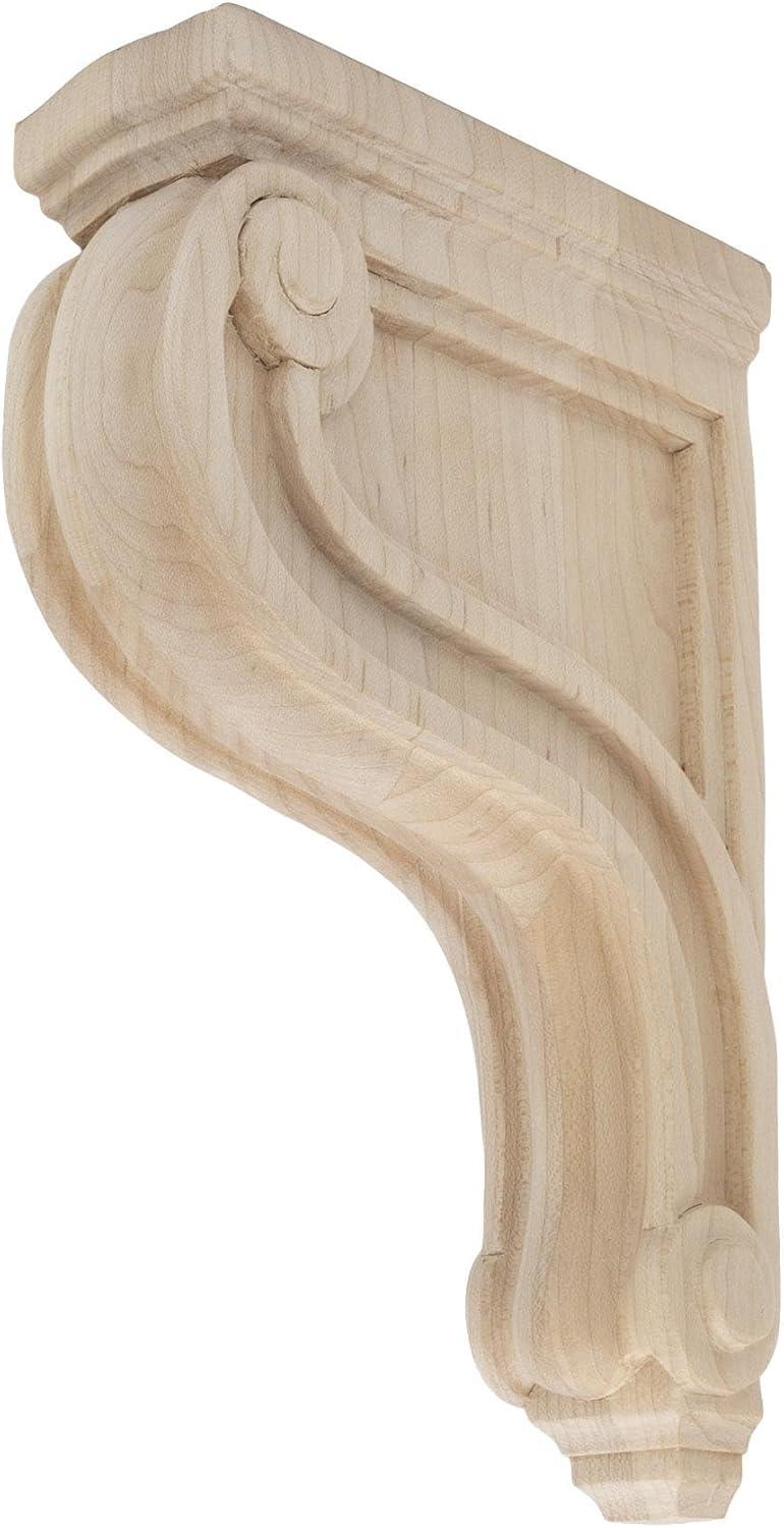 Architectural Products by Outwater L.L.C. 8 in x 2 in x 4-3/4 in Unfinished Small Solid Classic Traditional Plain Wood Corbel