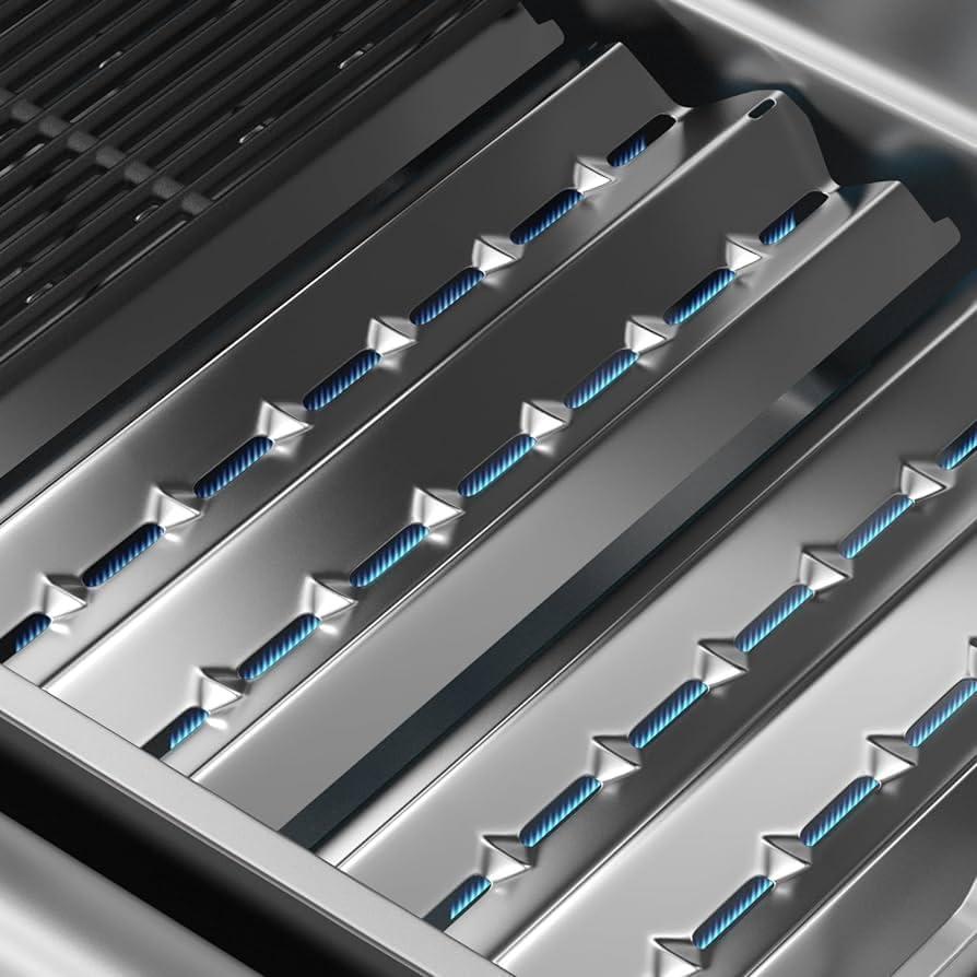 Broil King 18429 Flav-R-Wave Heat Plate Replacement Parts for Broil King Signet, Sovereign and Monarch Gas Grills, 13 3/4 inch x 5 7/8 inch, Stainless Steel, Set of 3, KS749