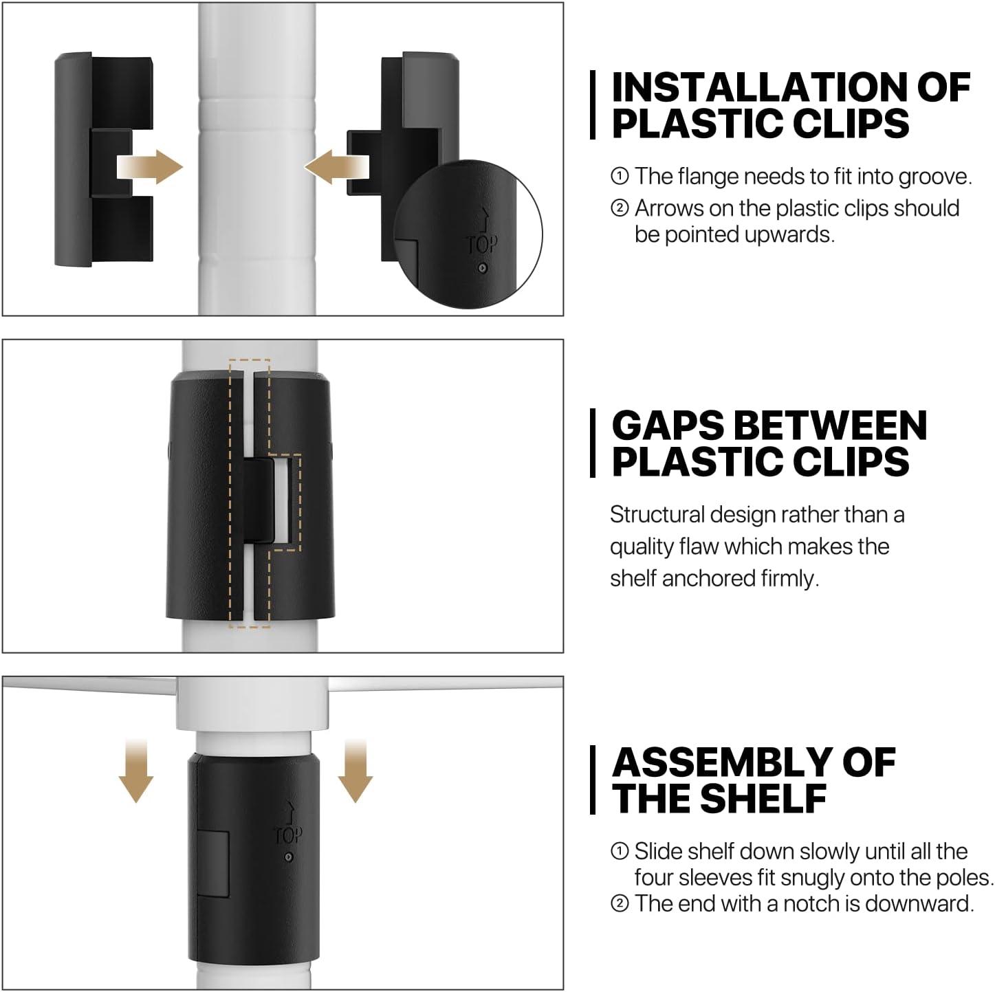 MoNiBloom Heavy Duty Clothes Rack L Shaped Clothing Rack for Corner, Wire Garment Rack Freestanding Wardrobe Rack for Bedroom, 73"Lx13.5"Wx71"H, White