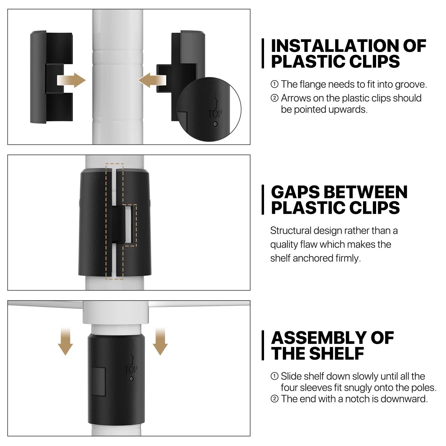 MoNiBloom Heavy Duty Clothes Rack L Shaped Clothing Rack for Corner, Wire Garment Rack Freestanding Wardrobe Rack for Bedroom, 73"Lx13.5"Wx71"H, White