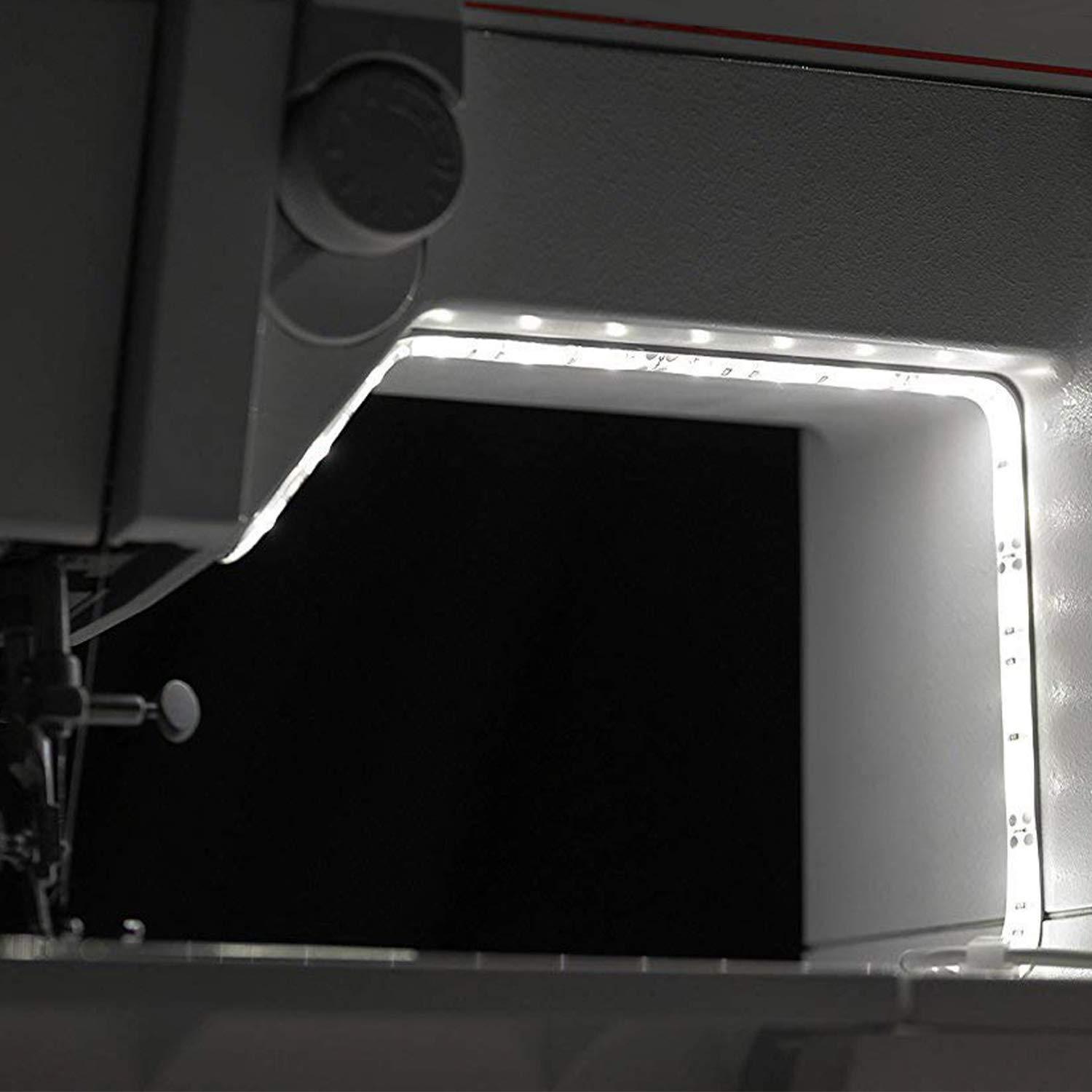 The Light Multipurpose LED Lighting Strips for Sewing, Quilting, Crafting and More. Incudes: 12" LED Light Strip, 67" Power Cord, 3M Adhesive VHB Tape & Mounting Clips