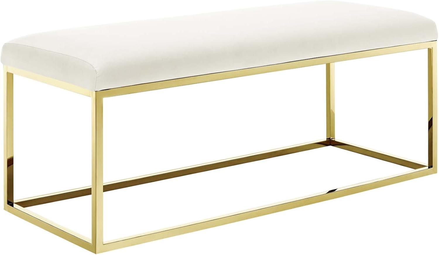 Anticipate Fabric Bench Gold Ivory