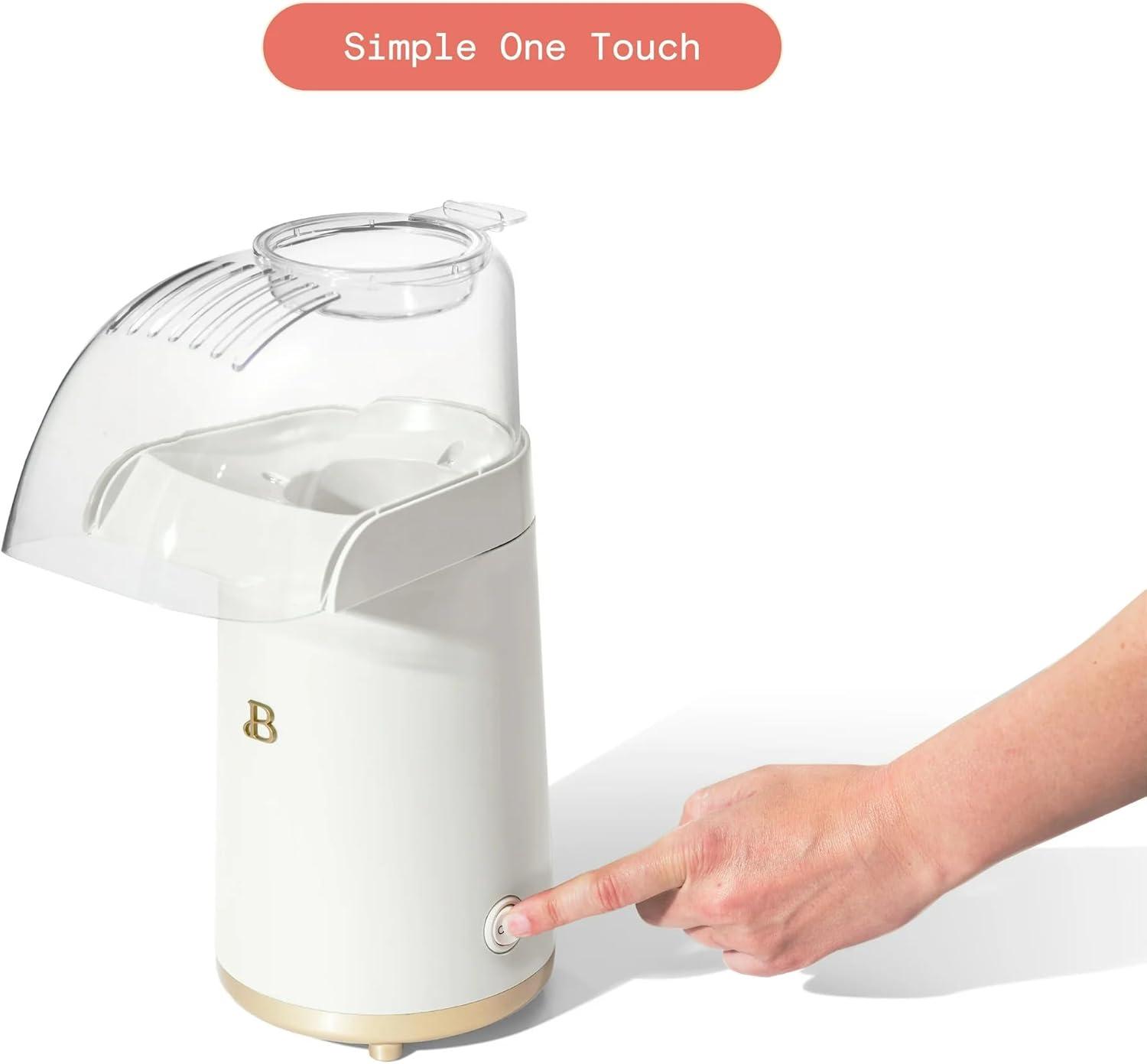 Beautiful 16 Cup Hot Air Electric Popcorn Maker, White Icing by Drew Barrymore