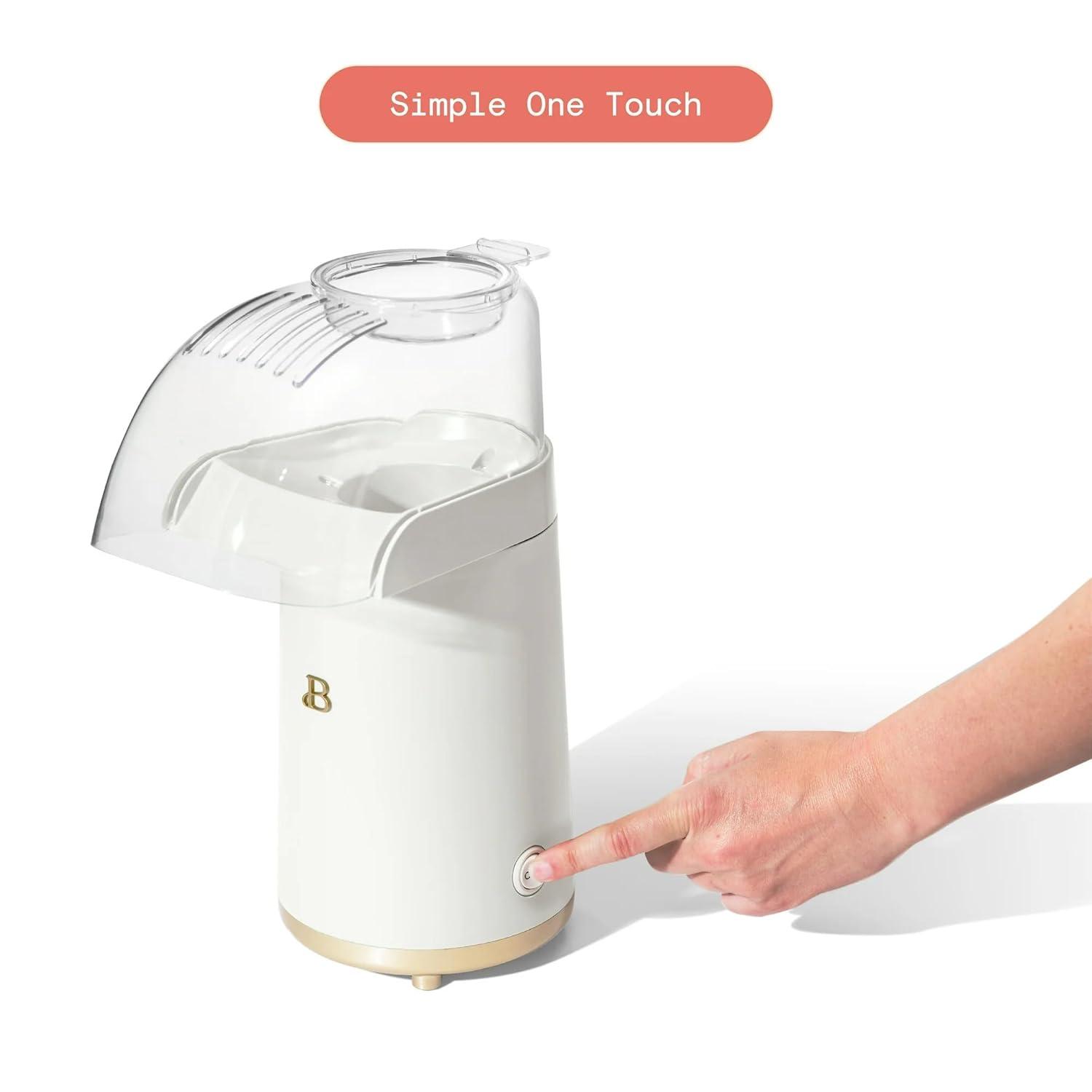 Beautiful 16 Cup Hot Air Electric Popcorn Maker, White Icing by Drew Barrymore