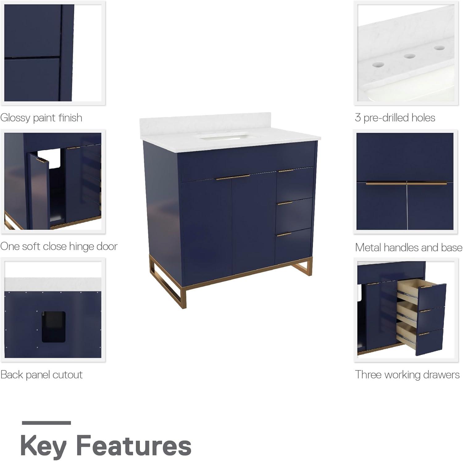 CosmoLiving by Cosmopolitan Leona 24” Bathroom Vanity