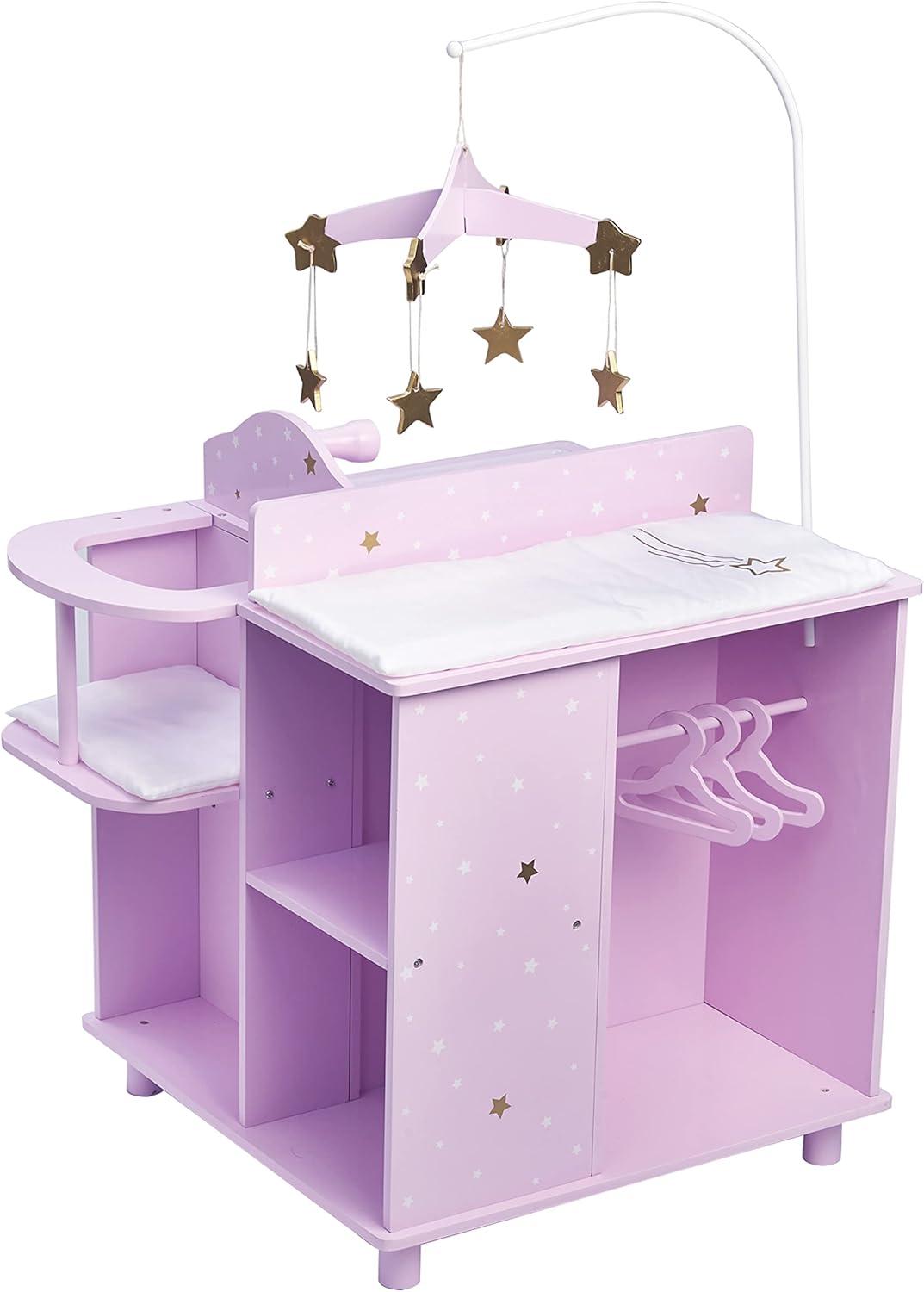 Teamson Kids Olivia's Little World Wooden Doll Changing Station