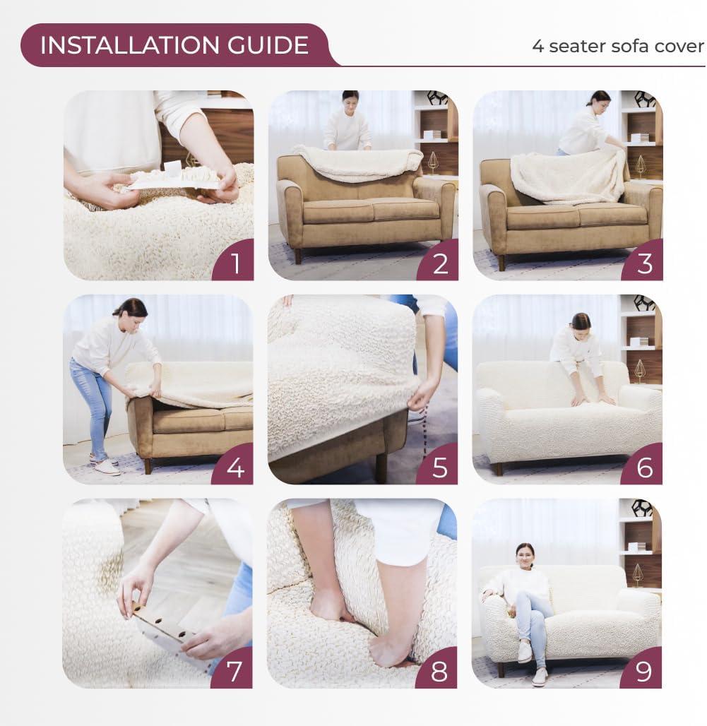 Stretchy Slipcover for Armchair- Premium Quality & Style - Jacquard Collection
