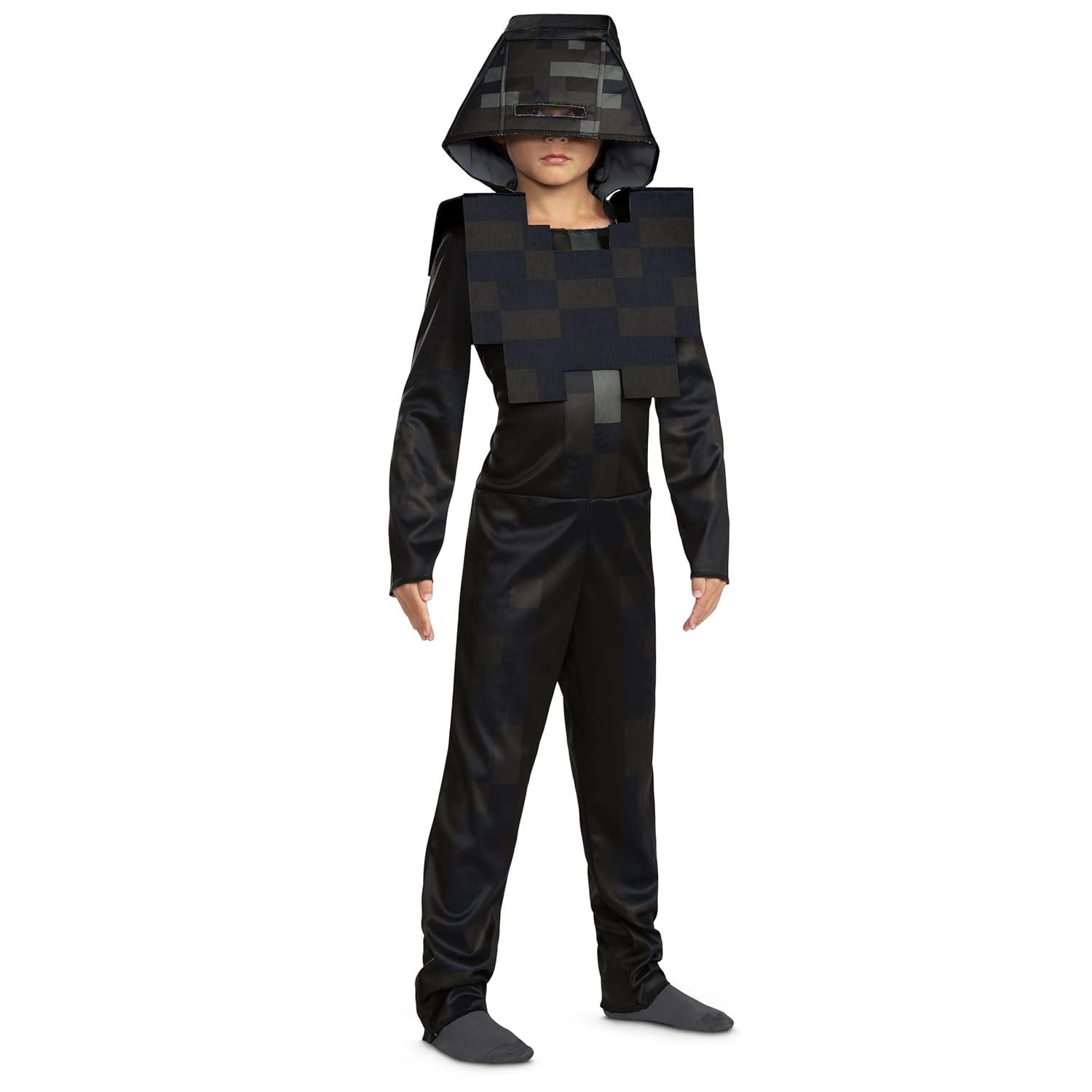 Minecraft Wither Skeleton Hooded Jumpsuit Classic Child Costume, Small (4-6)
