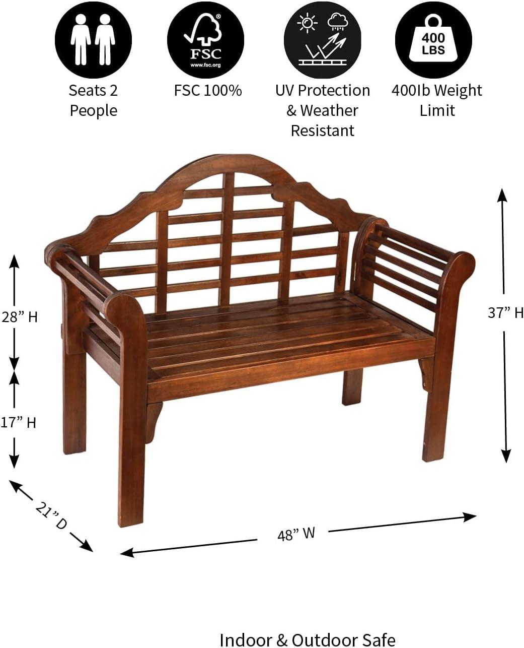 Lutyens Wood Garden Bench