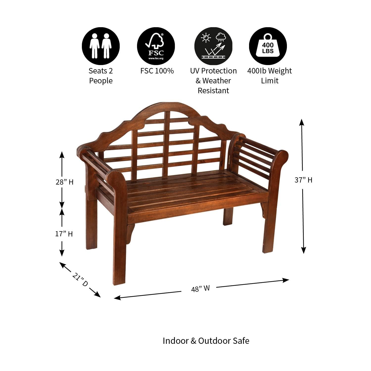 Evergreen Enterprises, Inc Lutyens Wood Garden Bench & Reviews | Wayfair