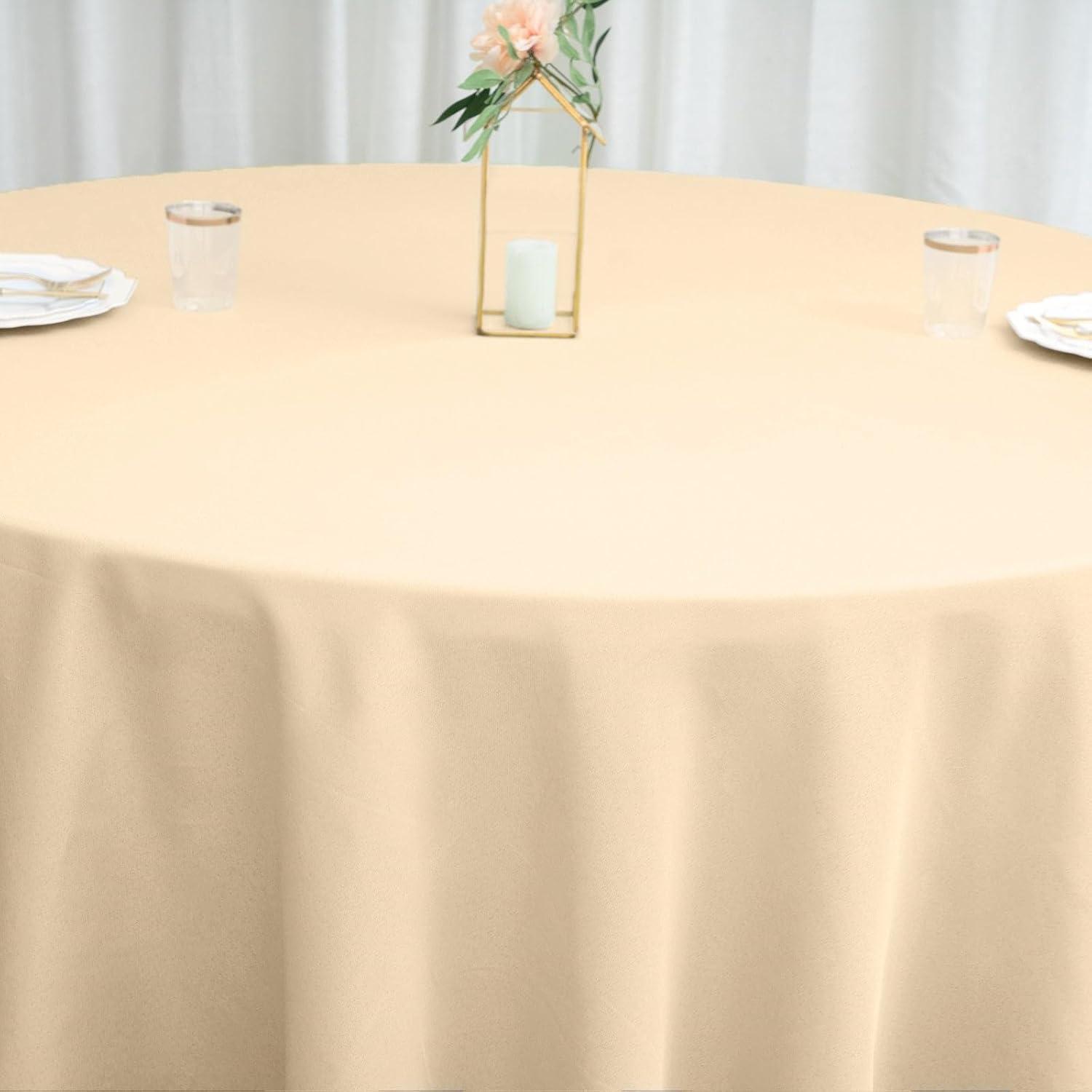 BalsaCircle 108" Round Polyester Tablecloth Wedding Table Linens Eucalyptus Green