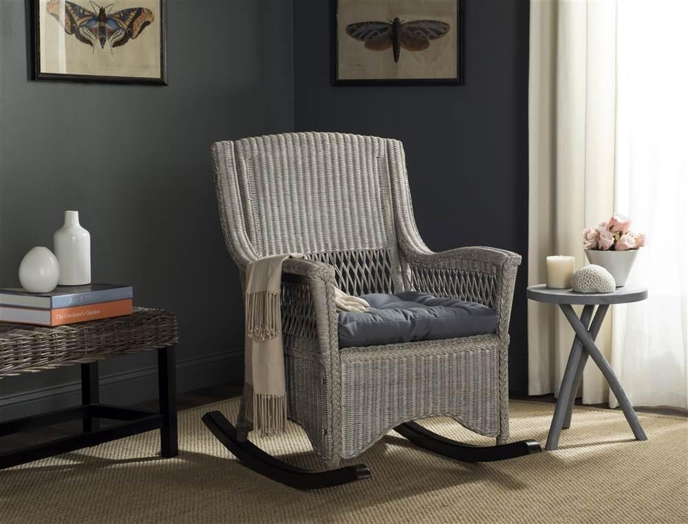 Aria Rocking Chair - SEA8036 - Antique/Grey - Safavieh