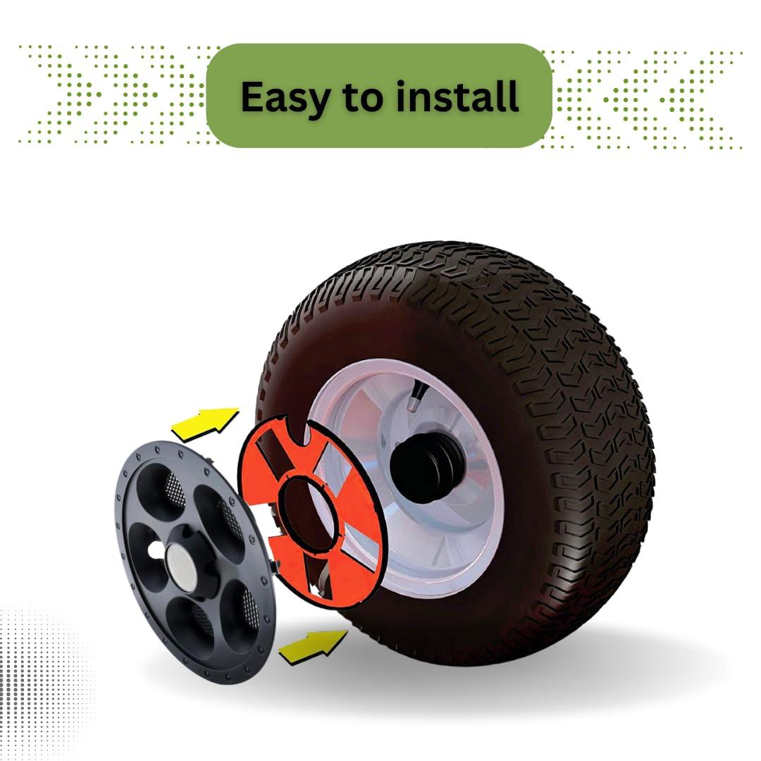 Good Vibrations - Wheelies - 6" Tractor Wheel Cover Set - Black
