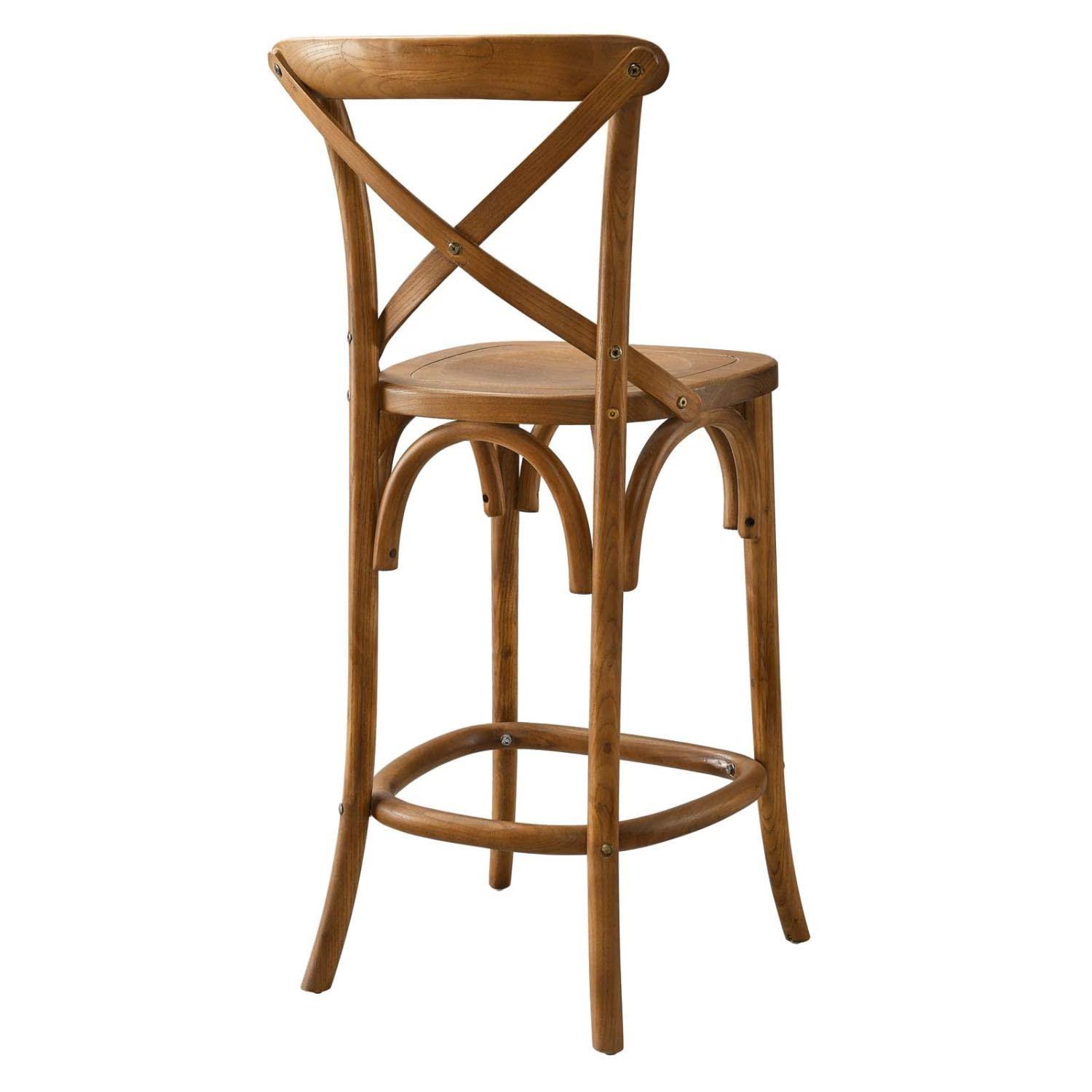 Farmhouse Charm meets Contemporary Style: Exquisite Gear Bar Stool