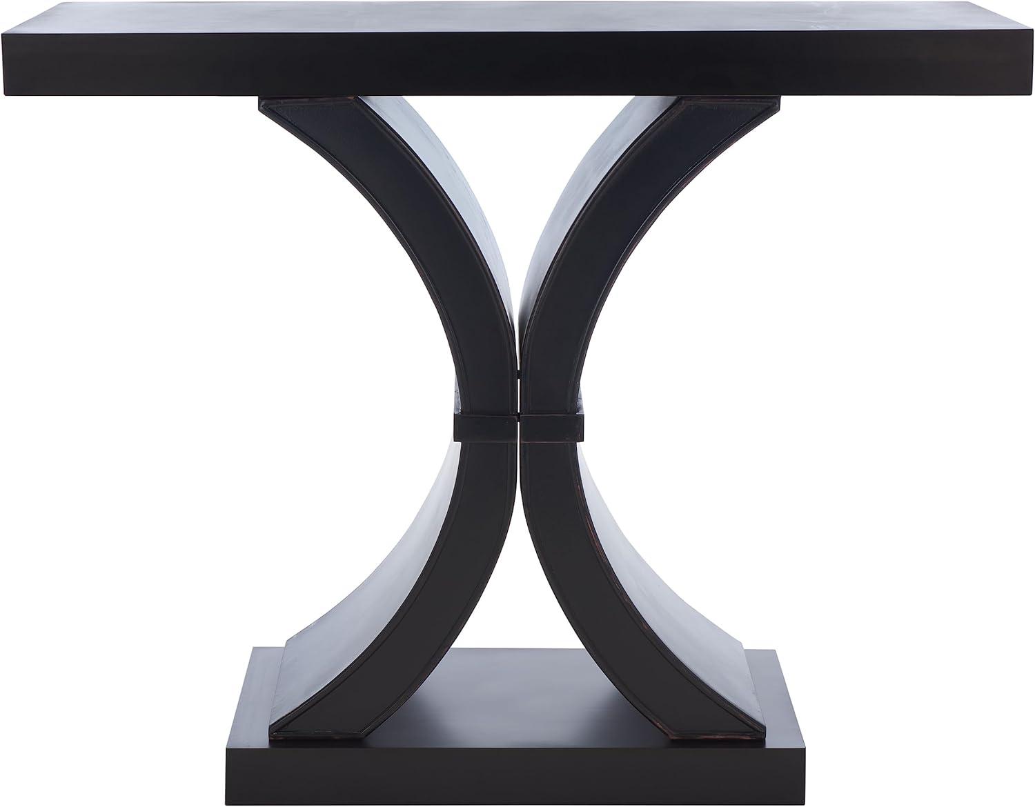 SAFAVIEH Dryden Modern Style Black Wood Console Table (39.5 in. W x 15.5 in. D x 31.8 in. H)