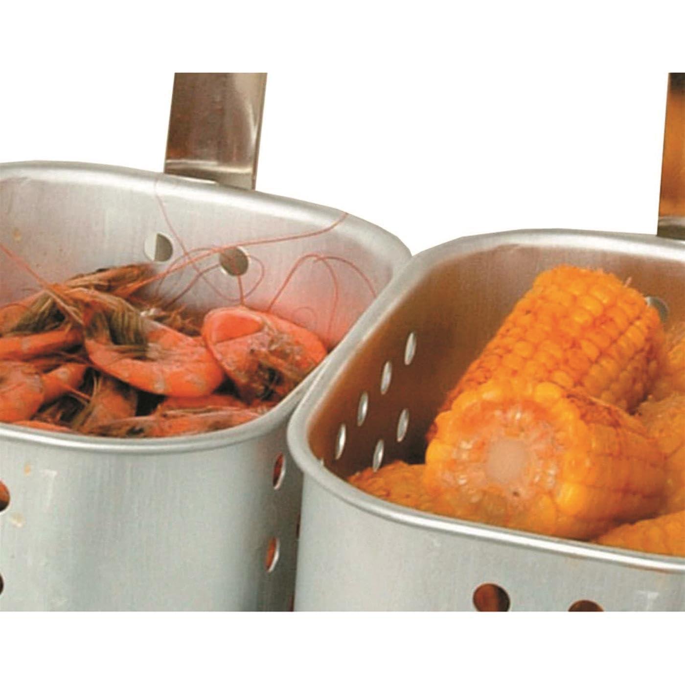 King Kooker 1 Burner Propane Rectangular Fryer Outdoor Cooker Kit with 15 Qt. Fry Pan & Two Baskets
