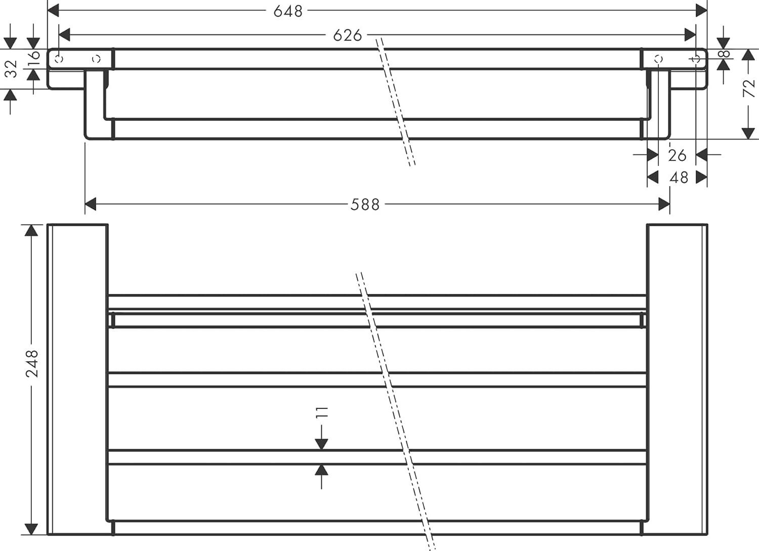 Hansgrohe AddStoris Towel Rack with Towel Holder