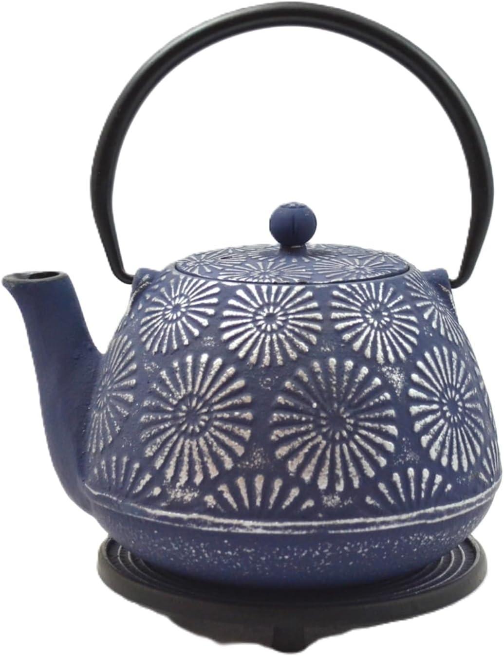 Frieling "Hani", Cast Iron Teapot, 40 fl. oz. , Blue/Silver